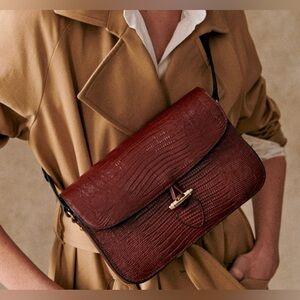 SÉZANE Vintage Milo Bag / Embossed Brown